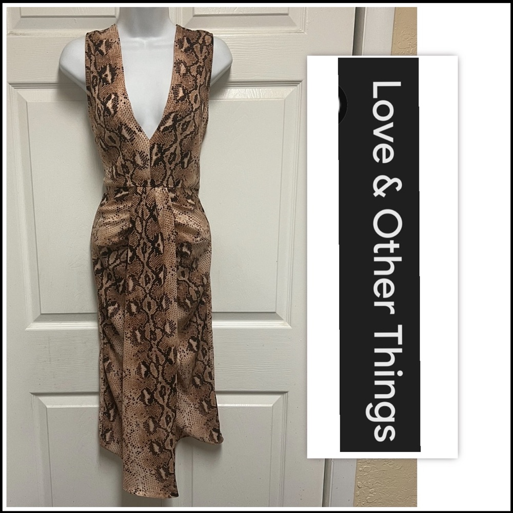 Love And Other Things Snake Print Dress